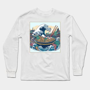 The Great Ramen Wave of Kanagawa Long Sleeve T-Shirt